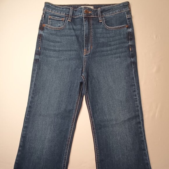 Harper Heritage Jeans Size 28/6 High Rise Kick Crop Medium Dark Wash - Picture 2 of 10